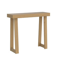 Load image into Gallery viewer, Plank+Beam Solid Wood Console Table, 36 Inch, Sofa Table, Narrow Entryway Table for Hallway, Behind The Couch, Living Room, Foyer, Easy Assembly, Pecan