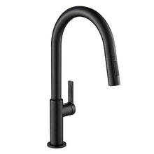 Load image into Gallery viewer, KRAUS Oletto Single Handle Pull Down Kitchen Faucet in Matte Black, KPF-2820MB