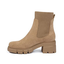 Load image into Gallery viewer, REDTOP Women's Elastic Chelsea Boots Chunky Block Heel Platform Lug Sole Ankle Booties