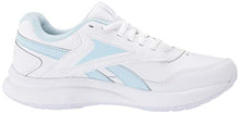 Load image into Gallery viewer, Reebok Women's Walk Ultra 7 DMX Max Shoe, White/Glass Blue/Collegiate Royal, 5