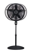 Load image into Gallery viewer, Lasko Oscillating Cyclone Pedestal Fan, Adjustable Height, Timer, Remote Control, 3 Speeds, for Bedroom, Living Room, Home Office, 18", Black, 1843