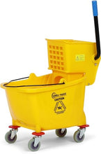 Load image into Gallery viewer, Simpli-Magic 79358 Commercial Mop Bucket with Side Press Wringer, 26 Quart, 14.75"L x 12.95"W x 19.95"H, Yellow