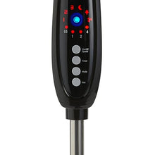 Load image into Gallery viewer, Amazon Basics 16-Inch 3-Speed Pedestal Floor Fan, Standing Fan for Home, with Oscillating Dual Blades, AC Motor, With Remote Control, Timer, Tilted Head, Black