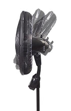 Load image into Gallery viewer, Lasko Oscillating Cyclone Pedestal Fan, Adjustable Height, Timer, Remote Control, 3 Speeds, for Bedroom, Living Room, Home Office, 18", Black, 1843