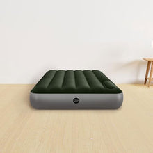 Load image into Gallery viewer, Intex 64761E Dura-Beam Standard Downy Air Mattress: Fiber-Tech – Twin Size – Built-in Foot Pump – 10in Bed Height – 300lb Weight Capacity