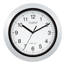 Load image into Gallery viewer, La Crosse Technology Atomic Analog WT-3102S-INT Wall Clock, 10 Inch, Silver