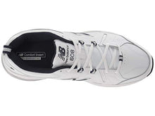 Load image into Gallery viewer, New Balance Men's 608 V5 Casual Comfort Cross Trainer, White/Navy, 11