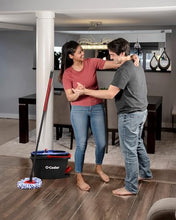 Load image into Gallery viewer, O-Cedar EasyWring RinseClean Microfiber Spin Mop & Bucket Floor Cleaning System with 3 Extra Refills, Plastic, Grey