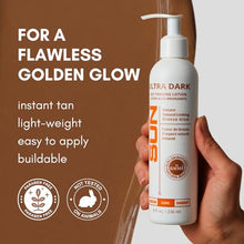Load image into Gallery viewer, Sun Laboratories By Giesee Ultra Dark Sunless Tanning Lotion 8 oz - Premium Tanning Lotion for Instant Glow, Organic Self Tanner, Perfect for Body, Face, and Leg Bronzing