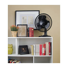 Load image into Gallery viewer, Comfort Zone Oscillating Table Fan with Adjustable Tilt, Convenient Push Button Controls, Quiet, 12 inch, 3 Speed, Desk Fan, Airflow 7.25 ft/sec, Ideal for Home, Bedroom, Dorm & Office, CZ121BK