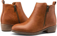 Load image into Gallery viewer, Jeossy Women's Ankle Boots, Fashion Low Heeled Winter Booties, 905-Yellow Brown, Size 8.5 US-Casual Short Boots (DJY905 Yellow Brown 08.5)