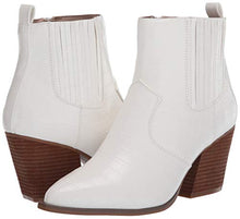 Load image into Gallery viewer, The Drop Women's Sia Pointed Toe Western Ankle Boot, White, 10