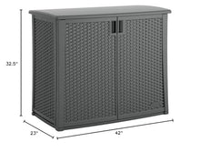 Load image into Gallery viewer, Suncast Lockable Outdoor Cabinet Storage for Patio, Garden and Backyard, 97 Gal, Cool Gray