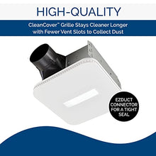 Load image into Gallery viewer, Broan-NuTone AE110LK Ventilation Fan with LED CleanCover and Roomside Installation, ENERGY STAR Certified, 110 CFM, 1.0 Sones, White