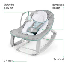 Load image into Gallery viewer, Ingenuity Keep Cozy 3-in-1 Grow with Me Vibrating Baby Bouncer, Seat & Infant to Toddler Rocker, Vibrations & -Toy Bar, 0-30 Months Up to 40 lbs (Weaver)