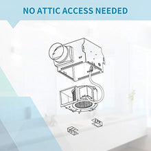 Load image into Gallery viewer, Tech Drive Very-Quiet 80 CFM, 1.5 Sone No Attic access Needed Installation Bathroom Ventilation and Exhaust Fan