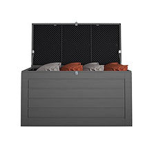 Load image into Gallery viewer, Cosco Outdoor Living 88180BGY1E Cosco Outdoor Patio Storage, Extra Large, 180 Gallons, Charcoal Deck Box, Black/Gray