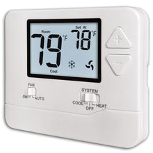 Load image into Gallery viewer, Heagstat Non-Programmable Thermostats for Home Conventional Single-Stage Systems, up to 1 Heat/ 1 Cool (with White Backlight)