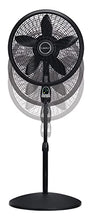 Load image into Gallery viewer, Lasko Oscillating Cyclone Pedestal Fan, Adjustable Height, Timer, Remote Control, 3 Speeds, for Bedroom, Living Room, Home Office, 18", Black, 1843