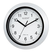 Load image into Gallery viewer, La Crosse Technology Atomic Analog WT-3102S-INT Wall Clock, 10 Inch, Silver