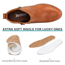 Load image into Gallery viewer, Jeossy Women's Ankle Boots, Fashion Low Heeled Winter Booties, 905-Yellow Brown, Size 8.5 US-Casual Short Boots (DJY905 Yellow Brown 08.5)