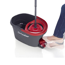 Load image into Gallery viewer, O-Cedar EasyWring Microfiber Spin Mop, Bucket Floor Cleaning System, Red, Gray, Standard