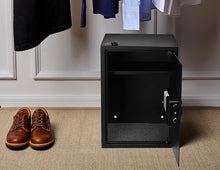 Load image into Gallery viewer, Amazon Basics Small Safe For Home, Steel Security, Electronic, Programmable Keypad Lock Box, 1.8 Cubic Feet, Black