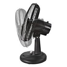 Load image into Gallery viewer, Comfort Zone Oscillating Table Fan with Adjustable Tilt, Convenient Push Button Controls, Quiet, 12 inch, 3 Speed, Desk Fan, Airflow 7.25 ft/sec, Ideal for Home, Bedroom, Dorm & Office, CZ121BK