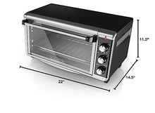 Load image into Gallery viewer, BLACK+DECKER 8-Slice Extra Wide Convection Toaster Oven, Fits 9"x13" Oven Pans and 12" Pizza, Bake, Toast, Broil, and Keep Warm Functions, Countertop Compact Design with Stainless Steel Finish