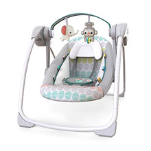 Load image into Gallery viewer, Bright Starts Portable Automatic 6-Speed Baby Swing with Adaptable Speed, Taggies, Music, Removable-Toy-Bar, 0-9 Months 6-20 lbs (Whimsical Wild)