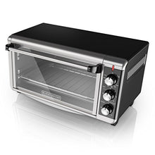 Load image into Gallery viewer, BLACK+DECKER 8-Slice Extra Wide Convection Toaster Oven, Fits 9"x13" Oven Pans and 12" Pizza, Bake, Toast, Broil, and Keep Warm Functions, Countertop Compact Design with Stainless Steel Finish