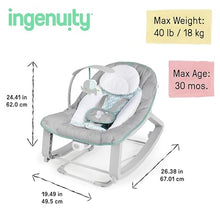 Load image into Gallery viewer, Ingenuity Keep Cozy 3-in-1 Grow with Me Vibrating Baby Bouncer, Seat & Infant to Toddler Rocker, Vibrations & -Toy Bar, 0-30 Months Up to 40 lbs (Weaver)