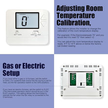 Load image into Gallery viewer, Heagstat Non-Programmable Thermostats for Home Conventional Single-Stage Systems, up to 1 Heat/ 1 Cool (with White Backlight)
