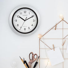 Load image into Gallery viewer, La Crosse Technology Atomic Analog WT-3102S-INT Wall Clock, 10 Inch, Silver