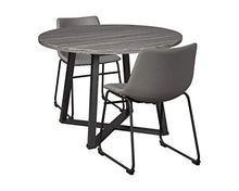Load image into Gallery viewer, Signature Design by Ashley Centiar Mid Century Round Dining Room Table with Metal Legs, Gray & Black