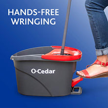 Load image into Gallery viewer, O-Cedar EasyWring Microfiber Spin Mop, Bucket Floor Cleaning System, Red, Gray, Standard