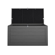 Load image into Gallery viewer, Cosco Outdoor Living 88180BGY1E Cosco Outdoor Patio Storage, Extra Large, 180 Gallons, Charcoal Deck Box, Black/Gray