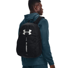 Load image into Gallery viewer, Under Armour Unisex-Adult Hustle Sport Backpack , Black (001)/Silver , One Size Fits All