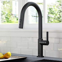 Load image into Gallery viewer, KRAUS Oletto Single Handle Pull Down Kitchen Faucet in Matte Black, KPF-2820MB