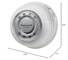 Load image into Gallery viewer, Honeywell Home CT87N1001 The Round Non-Programmable Manual Thermostat, Large, White