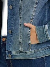 Load image into Gallery viewer, Wrangler Authentics Women's Stretch Denim Jacket, Blue, X-Large