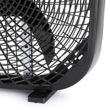 Load image into Gallery viewer, Amazon Basics 20-Inch Box fan, 3 Speeds, 5 Blades, Lightweight Design, Black, 67 Watts, 6.8"D x 20.86"W x 21.33"H