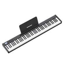 Load image into Gallery viewer, NikoMaku Piano Keyboard 88 Keys Semi-weighted Compact Portable Digital Piano Set for Beginners with Stand, Carrying Case, Sustain Pedal, Headphones, SWAN-S Black
