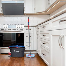 Load image into Gallery viewer, O-Cedar EasyWring RinseClean Microfiber Spin Mop & Bucket Floor Cleaning System, Grey
