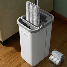 Load image into Gallery viewer, JOYMOOP Mop and Bucket with Wringer Set, Hands Free Flat Floor Mop and Bucket, with 3 Washable Microfiber Pads, Wet and Dry Use, Floor Cleaning System