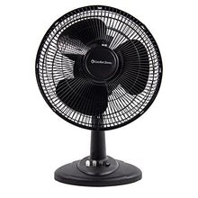 Load image into Gallery viewer, Comfort Zone Oscillating Table Fan with Adjustable Tilt, Convenient Push Button Controls, Quiet, 12 inch, 3 Speed, Desk Fan, Airflow 7.25 ft/sec, Ideal for Home, Bedroom, Dorm & Office, CZ121BK