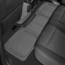 Load image into Gallery viewer, Motor Trend FlexToughXL Floor Mats for Cars Full Set, All-Weather Rubber Automotive Floor Mats, Waterproof Heavy Duty Car Mats, Flexible Floor Liners for Car Truck Van SUV, Car Floor Mats (Gray)