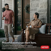 Load image into Gallery viewer, Keter Solana 70 Gallon Storage Bench Deck Box for Patio Furniture, Front Porch Decor and Outdoor Seating – Perfect to Store Garden Tools and Pool Toys, Brown/Brown