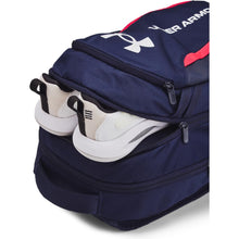 Load image into Gallery viewer, Under Armour Unisex-Adult Hustle 6.0 Backpack, (412) Midnight Navy/Midnight Navy/White, One Size Fits Most