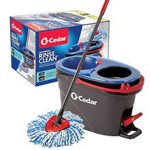 Load image into Gallery viewer, O-Cedar EasyWring RinseClean Microfiber Spin Mop & Bucket Floor Cleaning System, Grey